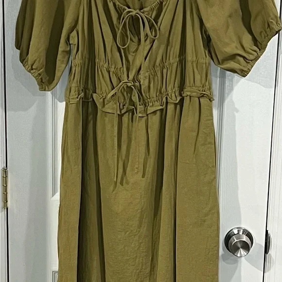Olive Green Dress - Picture 1 of 3